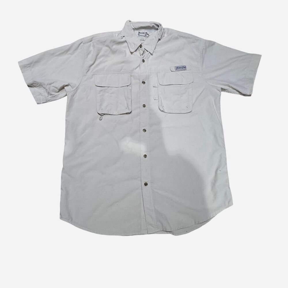 Bimini Bay Outfitters LT Men's Size Large Short Sleeve Button Up Fishing Shirt